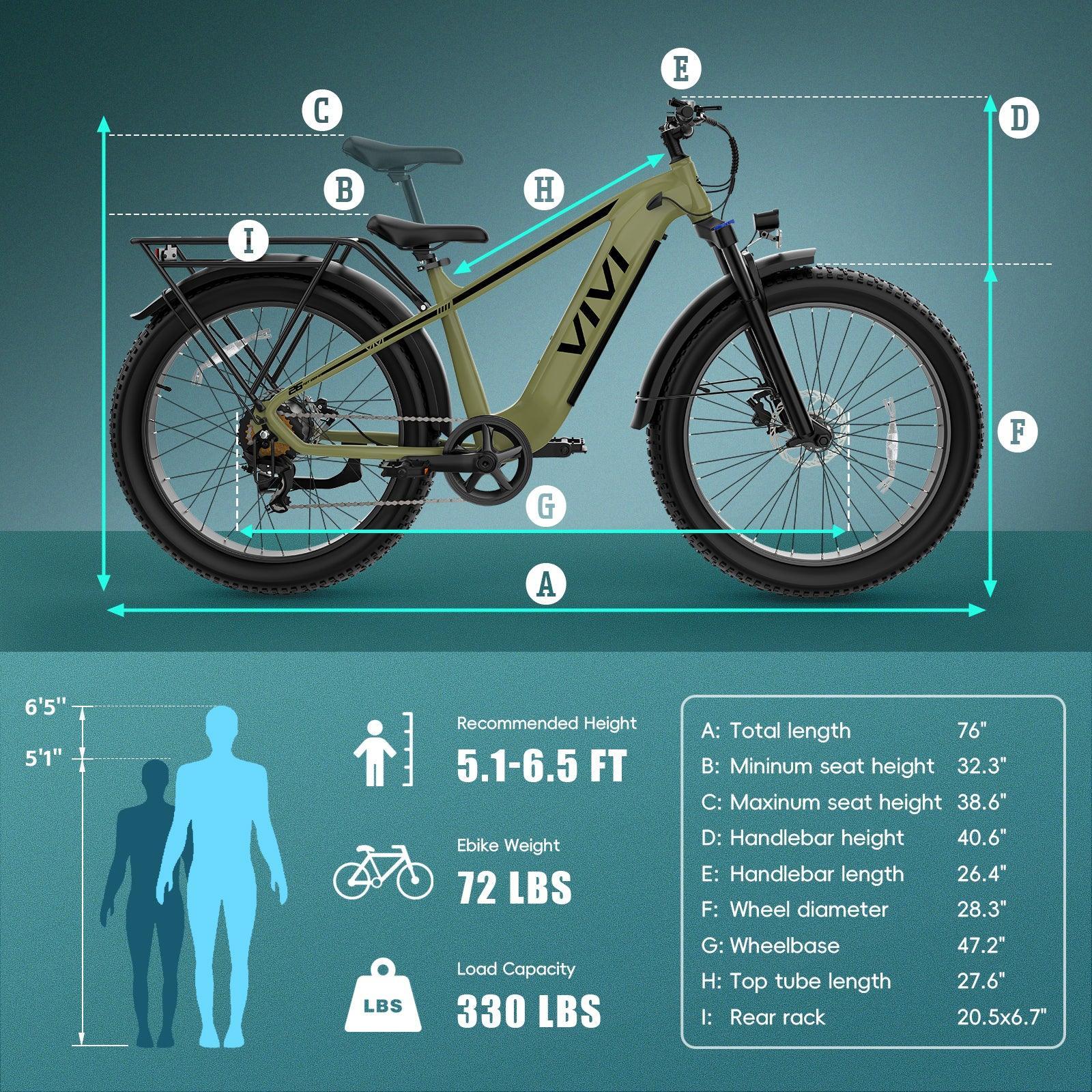 VIVI ACE01 Electric Bike All Terrain Fat Tire Electric Bike SGS Certified to UL2849 11 VIVI ACE01 Electric Bike All Terrain Fat Tire Electric Bike SGS Certified to UL2849