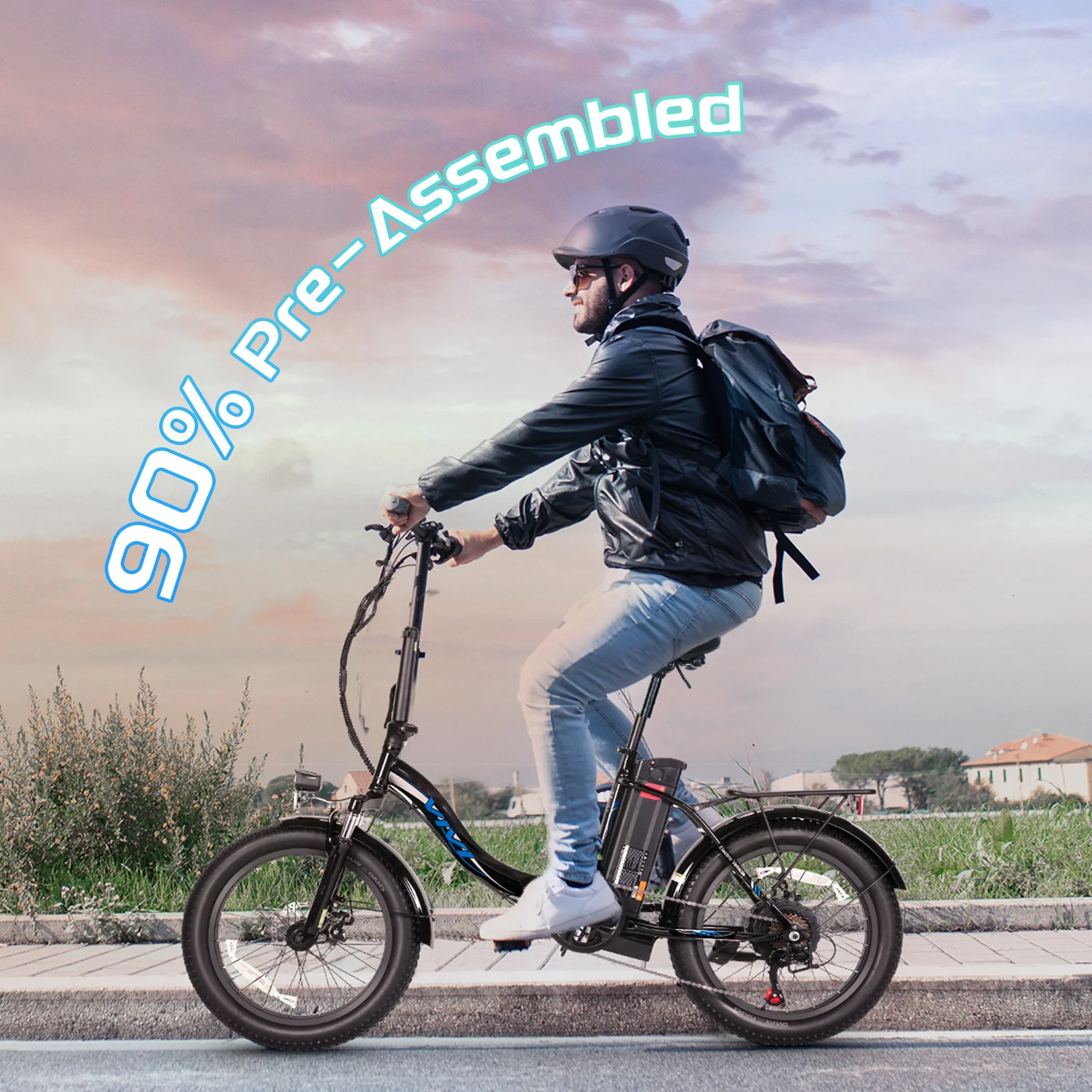 VIVI MT20UL Electric Bike 3.0" Fat Tire Folding Electric Bike SGS Certified to UL2849 10 VIVI MT20UL Electric Bike 3.0" Fat Tire Folding Electric Bike SGS Certified to UL2849