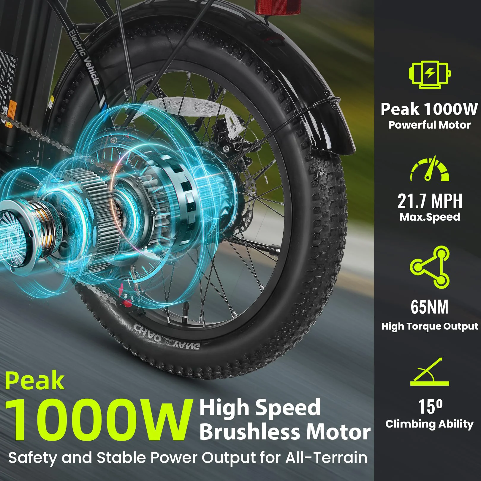 VIVI MT20UL Electric Bike 3.0" Fat Tire Folding Electric Bike SGS Certified to UL2849 4 VIVI MT20UL Electric Bike 3.0" Fat Tire Folding Electric Bike SGS Certified to UL2849