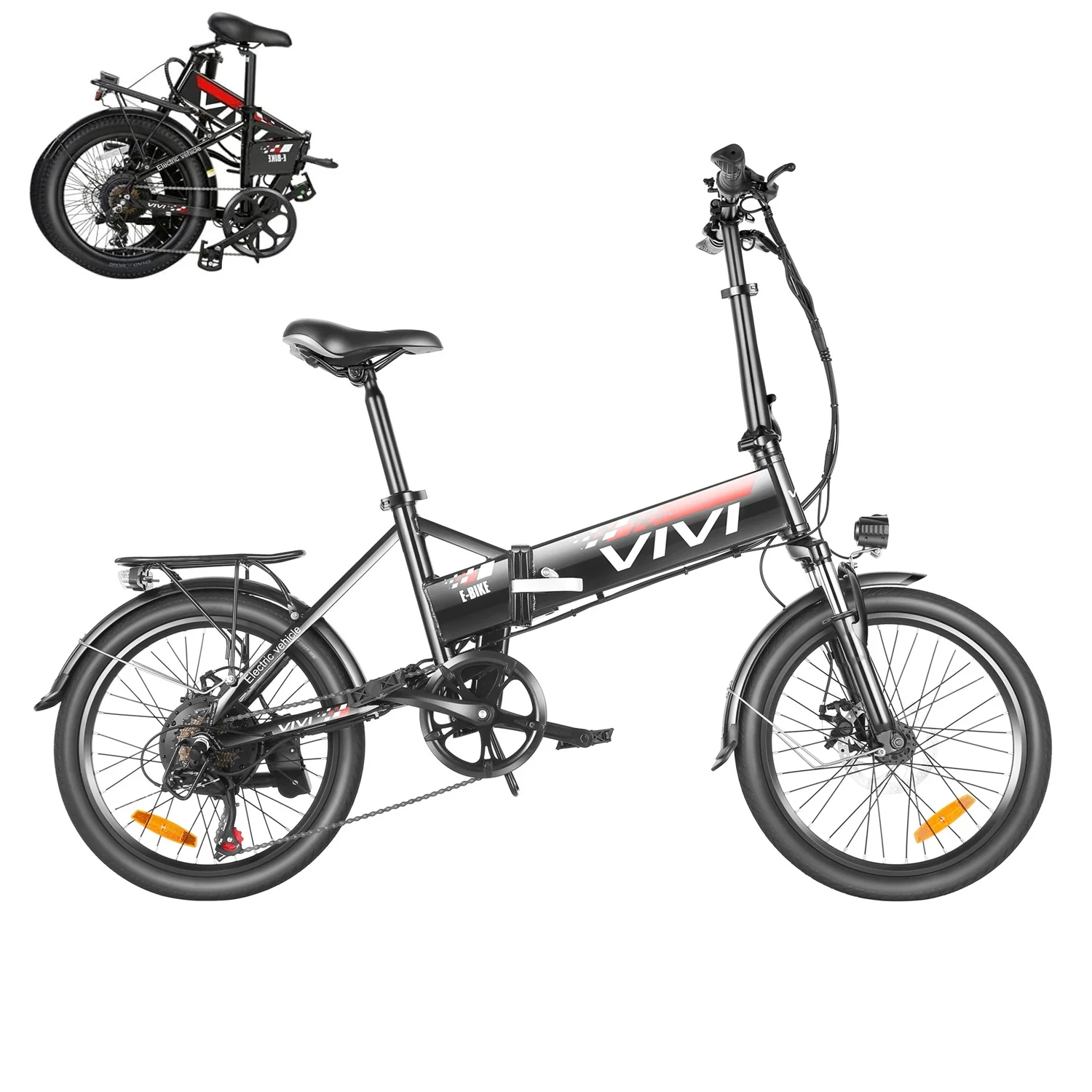 VIVI FM20UL Electric Bike 2.4" Fat Tire Folding Electric Bike SGS Certified to UL2849 17 VIVI FM20UL Electric Bike 2.4" Fat Tire Folding Electric Bike SGS Certified to UL2849