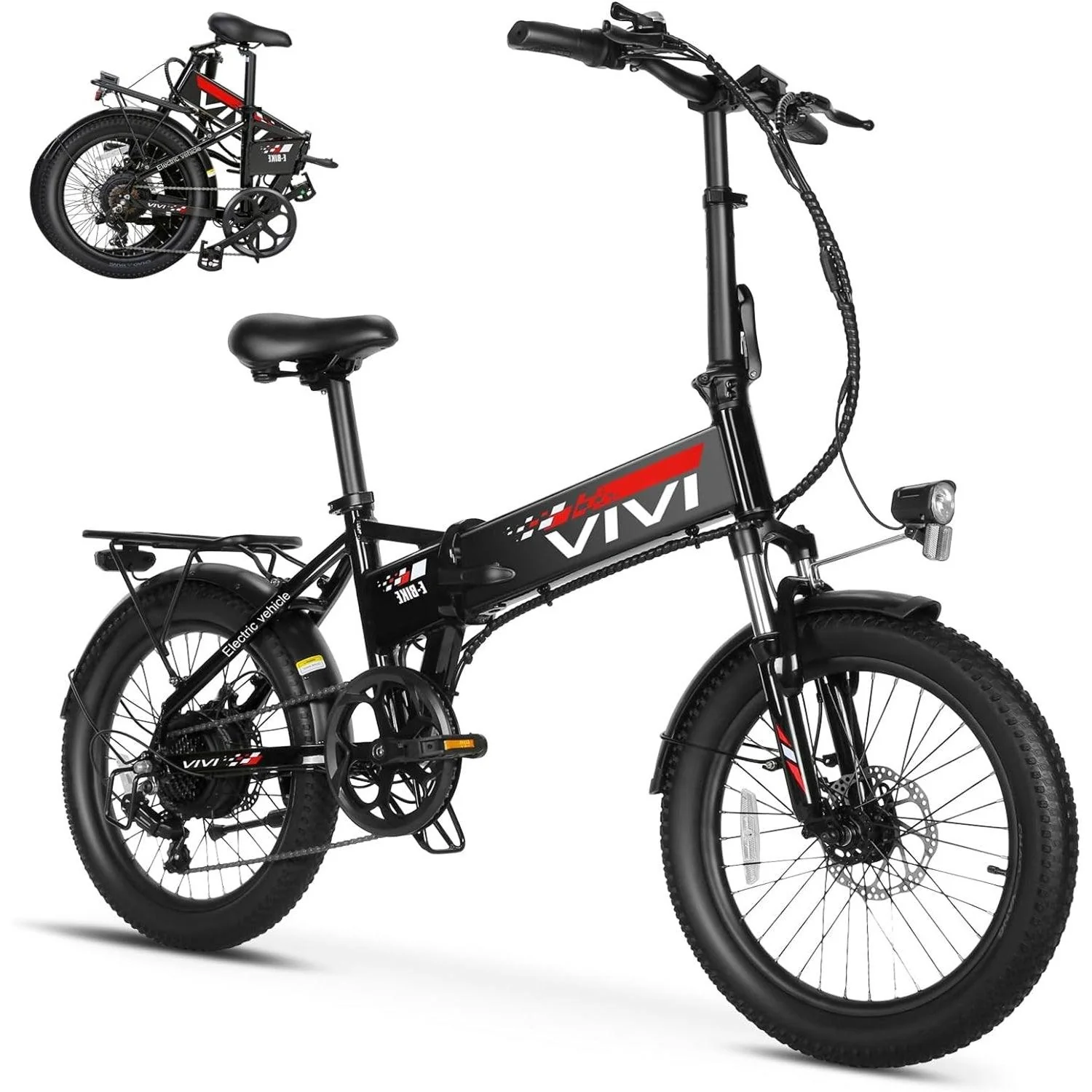 VIVI FM20UL Electric Bike 2.4" Fat Tire Folding Electric Bike SGS Certified to UL2849 18 VIVI FM20UL Electric Bike 2.4" Fat Tire Folding Electric Bike SGS Certified to UL2849