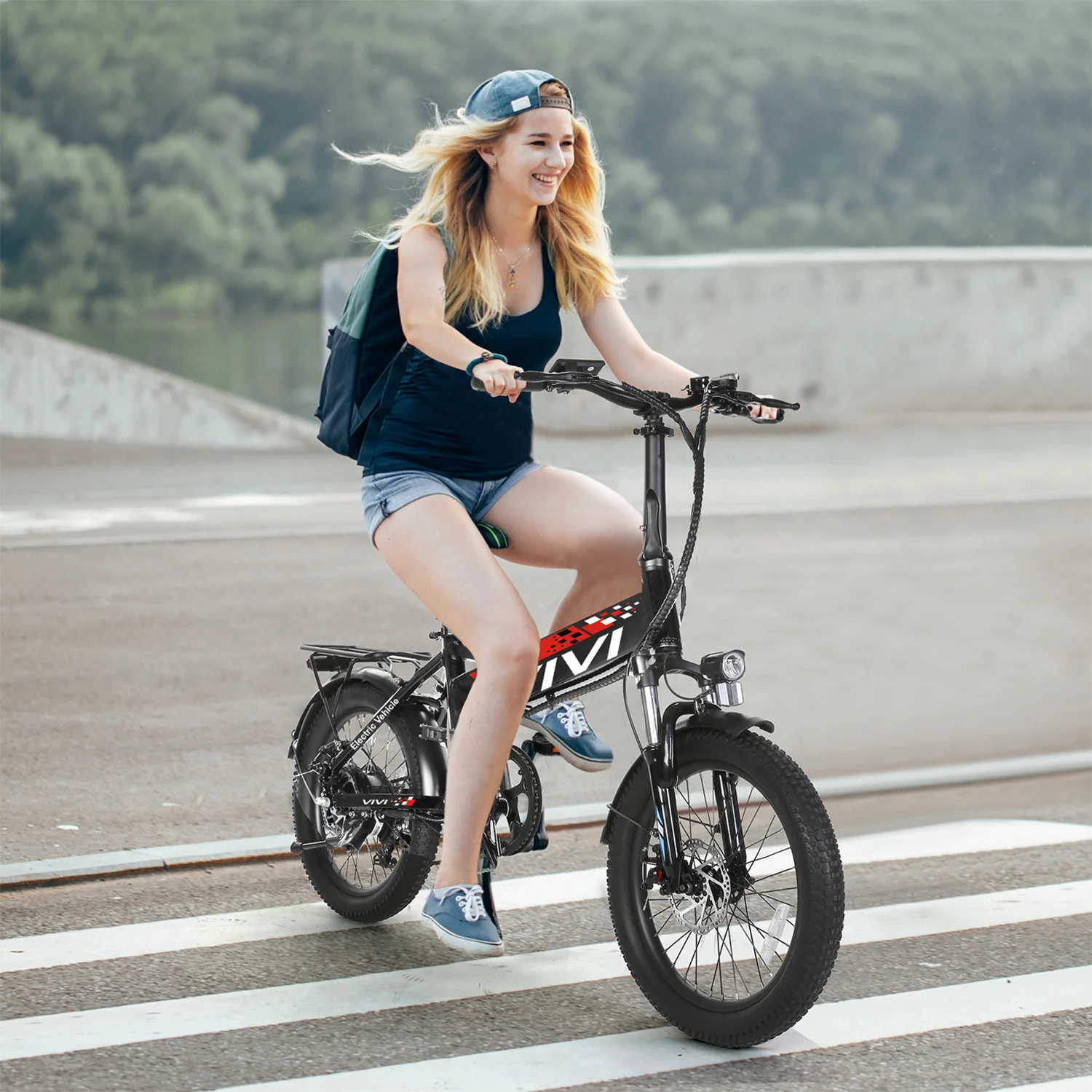 VIVI FM20UL Electric Bike 2.4" Fat Tire Folding Electric Bike SGS Certified to UL2849