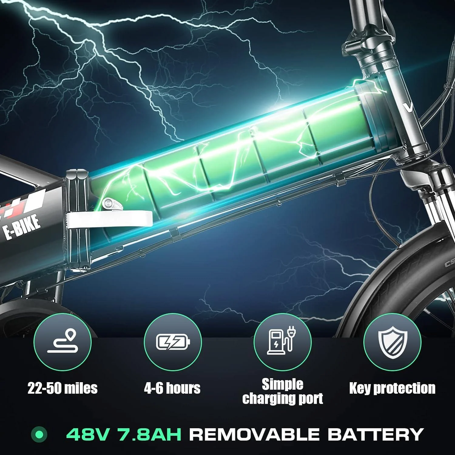 VIVI FM20UL Electric Bike 2.4" Fat Tire Folding Electric Bike SGS Certified to UL2849 5 VIVI FM20UL Electric Bike 2.4" Fat Tire Folding Electric Bike SGS Certified to UL2849