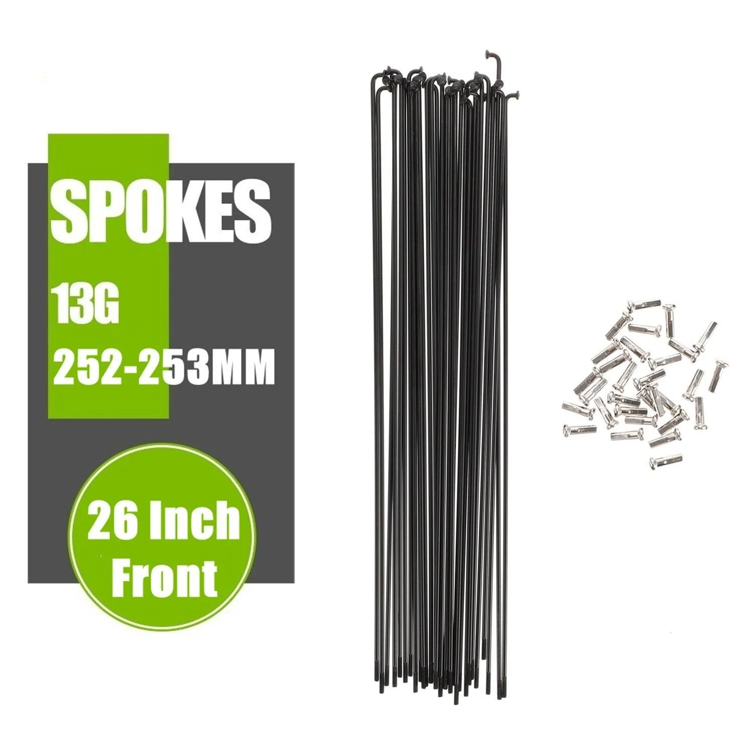VIVI Bike 26 Inch Bike Spokes with Nipples 23 VIVI Bike 26 Inch Bike Spokes with Nipples