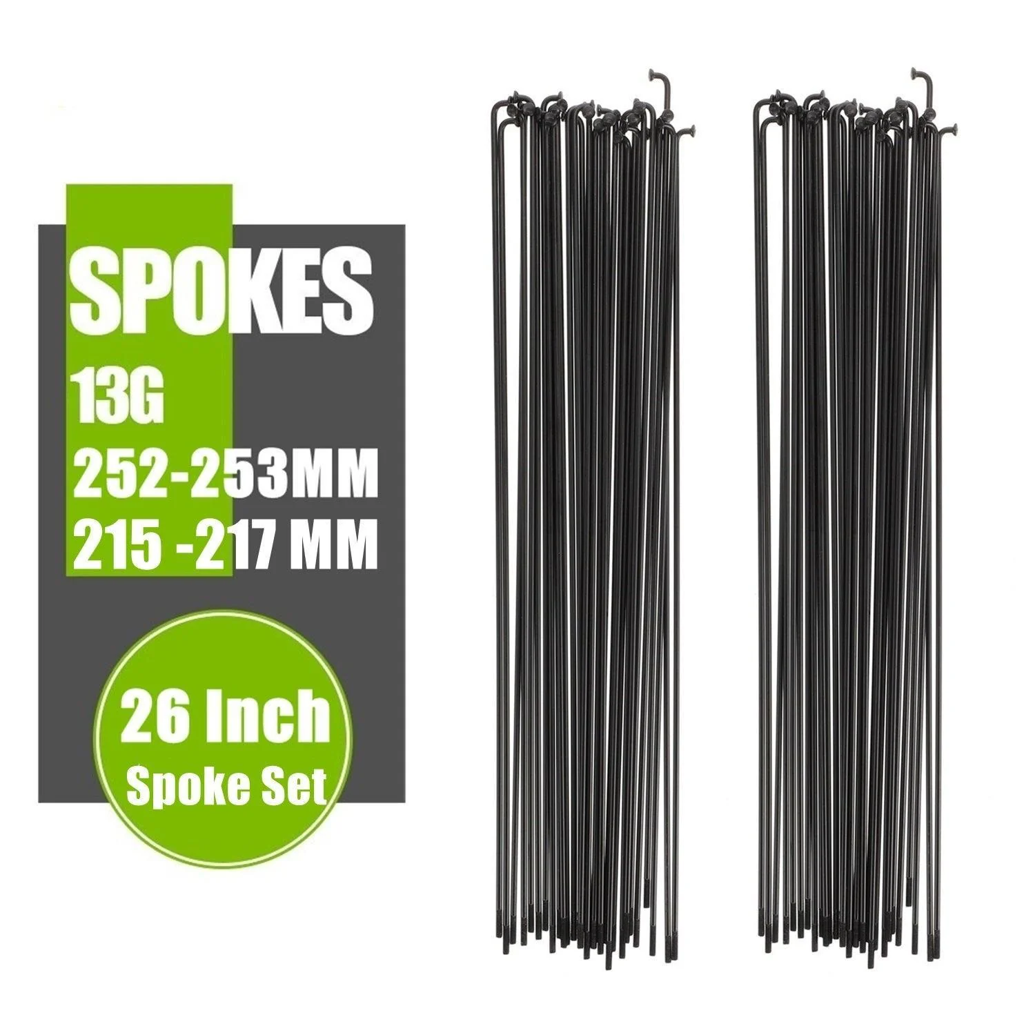 VIVI Bike 26 Inch Bike Spokes with Nipples 25 VIVI Bike 26 Inch Bike Spokes with Nipples
