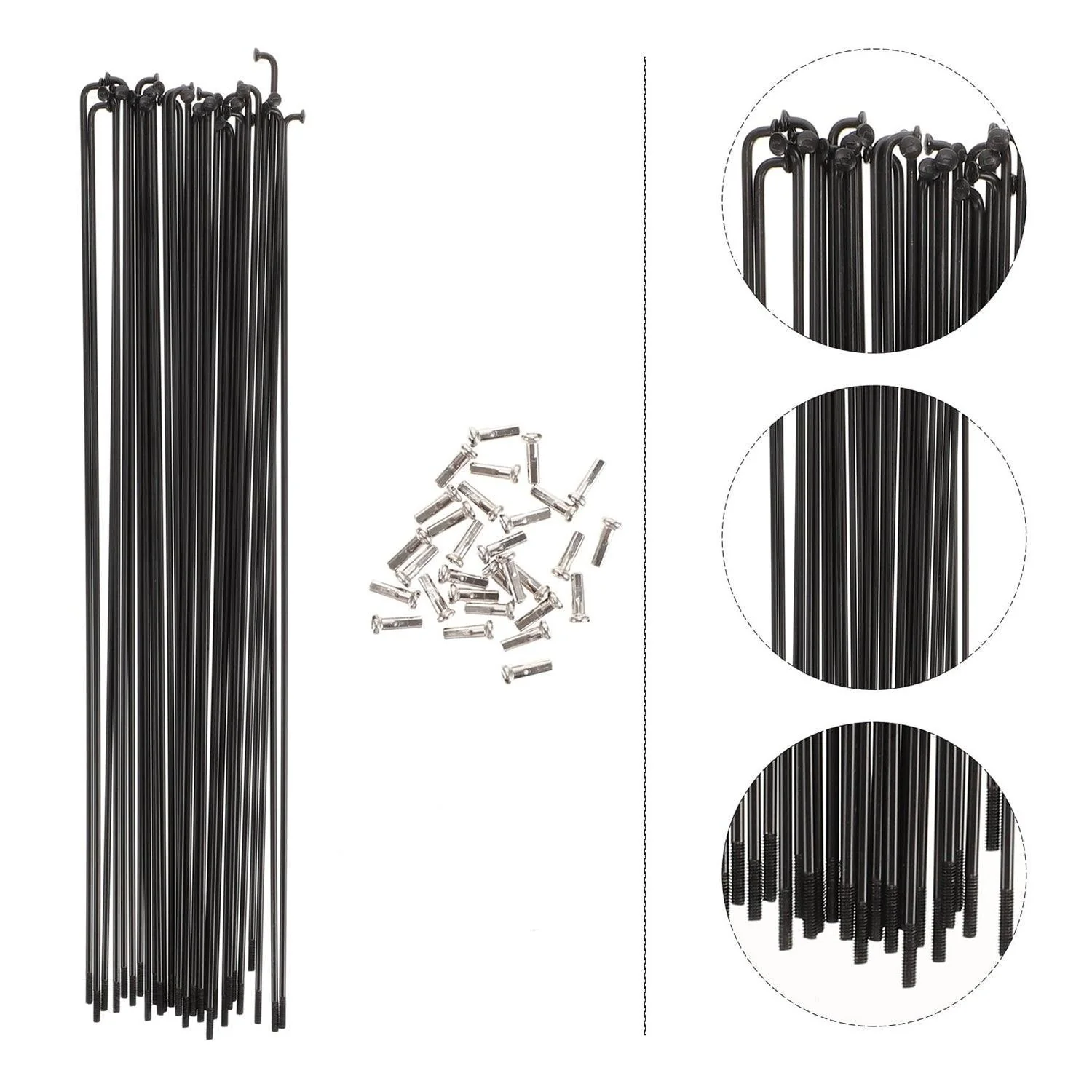 VIVI Bike 26 Inch Bike Spokes with Nipples 7 VIVI Bike 26 Inch Bike Spokes with Nipples