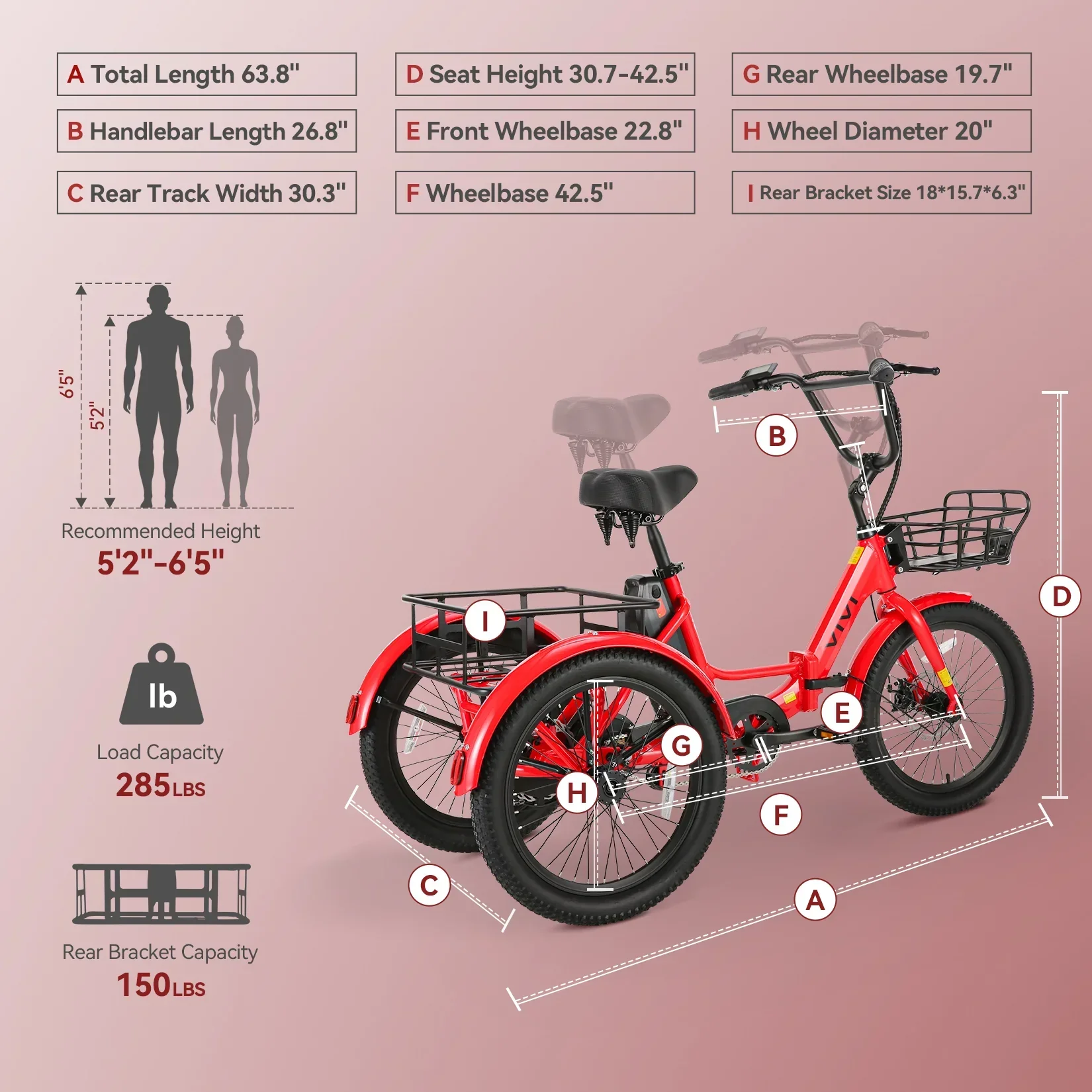 VIVI T01 Electric Trike Folding Cargo Electric Tricycle SGS Certified to UL2849 12 VIVI T01 Electric Trike Folding Cargo Electric Tricycle SGS Certified to UL2849