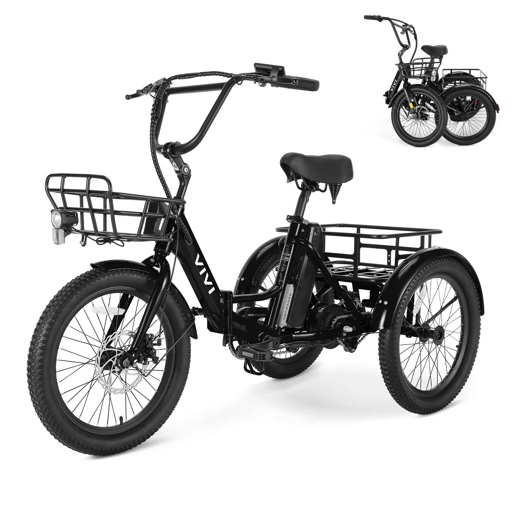 VIVI T01 Electric Trike Folding Cargo Electric Tricycle SGS Certified to UL2849 17 VIVI T01 Electric Trike Folding Cargo Electric Tricycle SGS Certified to UL2849