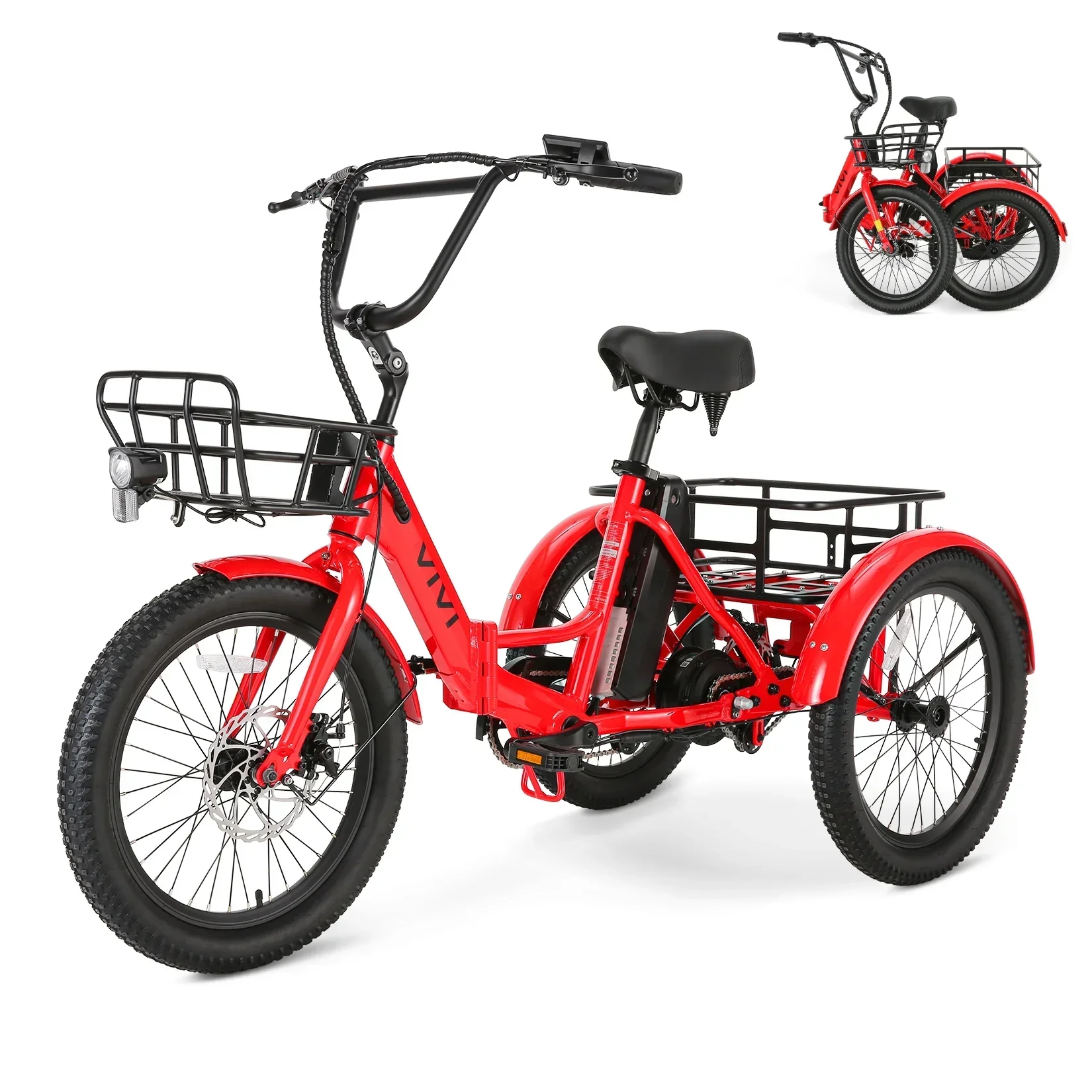 VIVI T01 Electric Trike Folding Cargo Electric Tricycle SGS Certified to UL2849 21 VIVI T01 Electric Trike Folding Cargo Electric Tricycle SGS Certified to UL2849