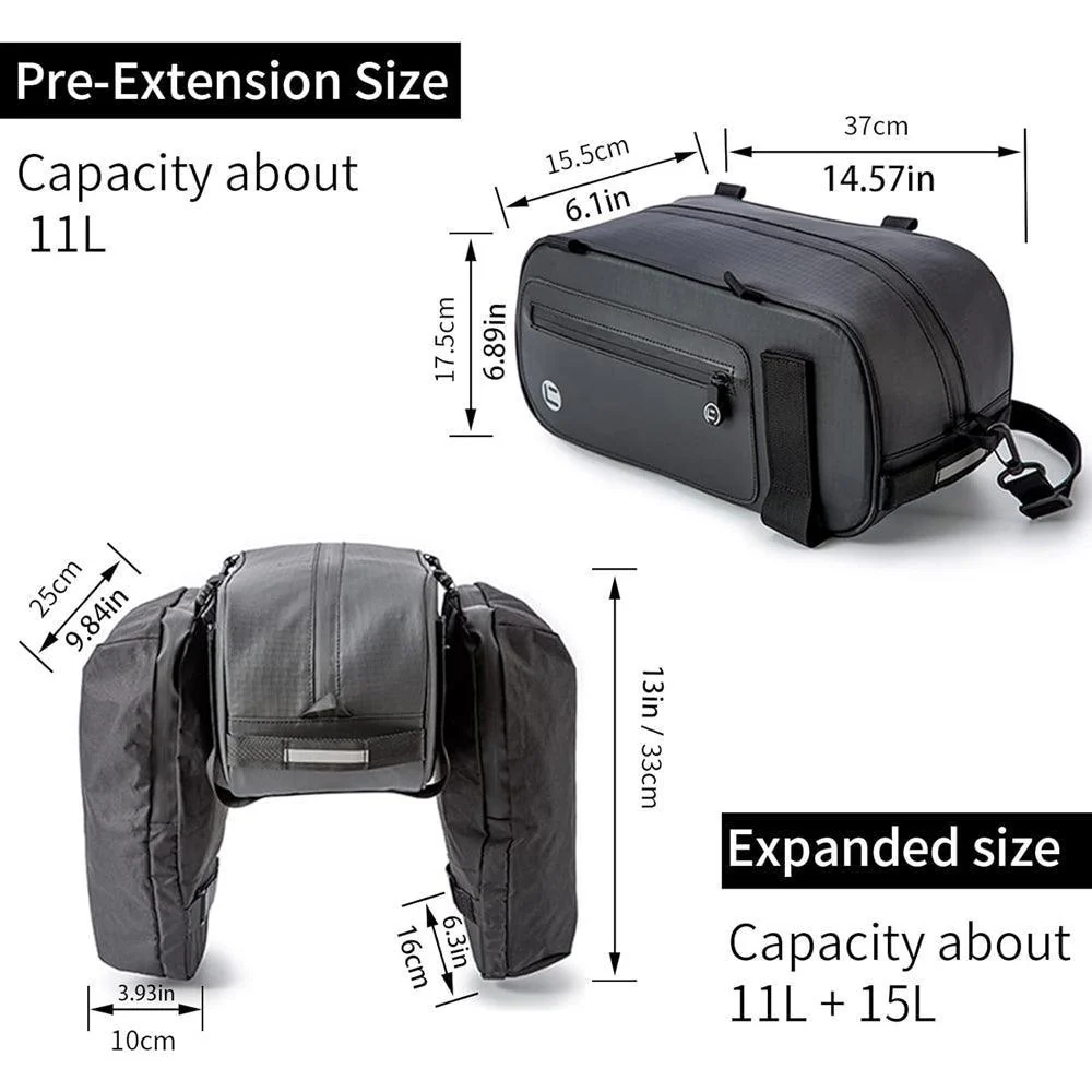 VIVI Bike Rear Rack Bag Bicycle Panniers Saddle Bag 4 VIVI Bike Rear Rack Bag Bicycle Panniers Saddle Bag