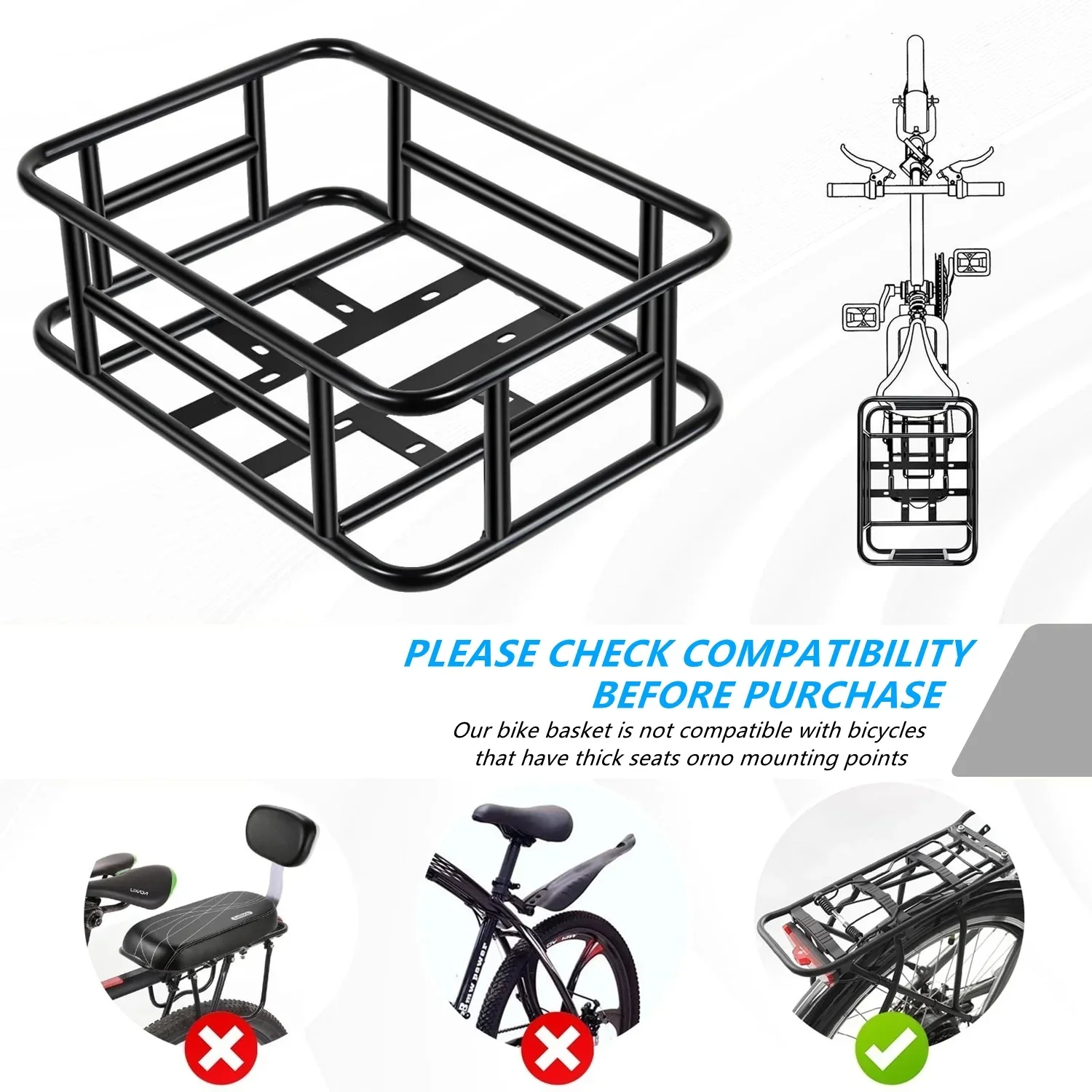 VIVI Rear Rack Basket Cargo Baskets for ACE01 & ACE07 8 VIVI Rear Rack Basket Cargo Baskets for ACE01 & ACE07