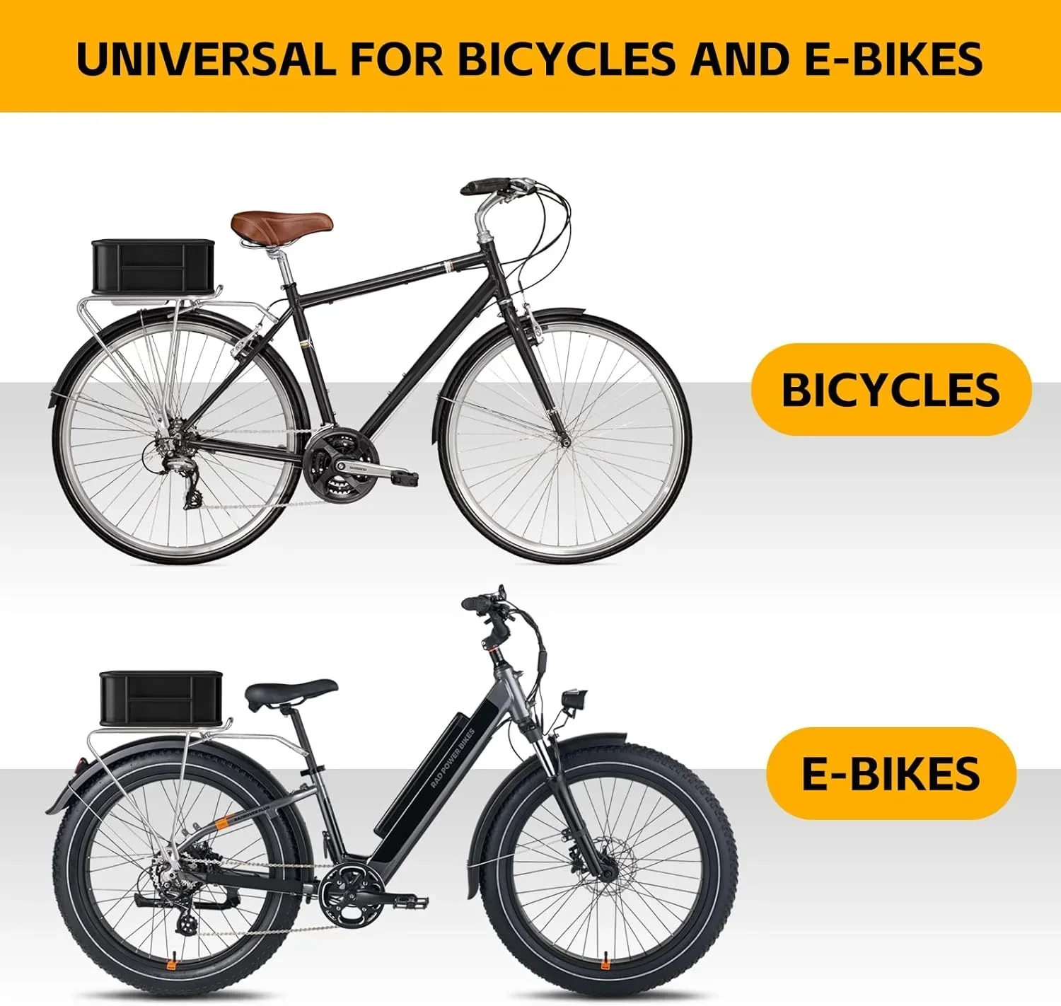 VIVI Universal Rear Rack Basket Cargo Baskets