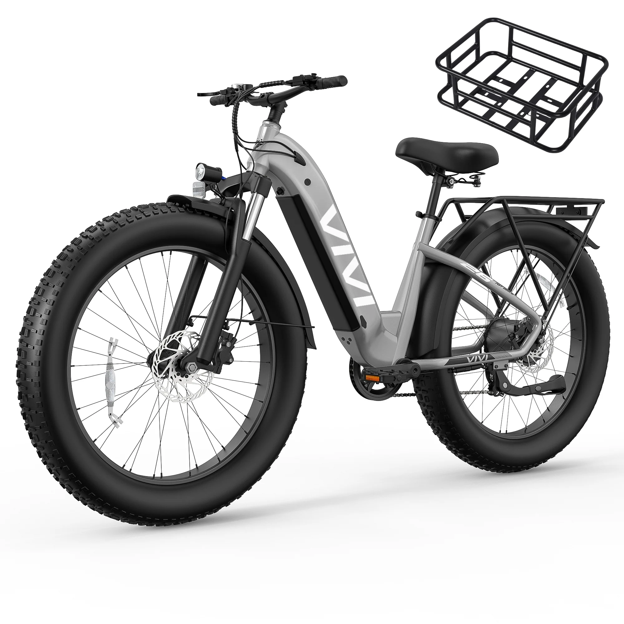 VIVI ACE07 Electric Bike Commuter Fat Tire Electric Bike SGS Certified to UL2849 26 VIVI ACE07 Electric Bike Commuter Fat Tire Electric Bike SGS Certified to UL2849