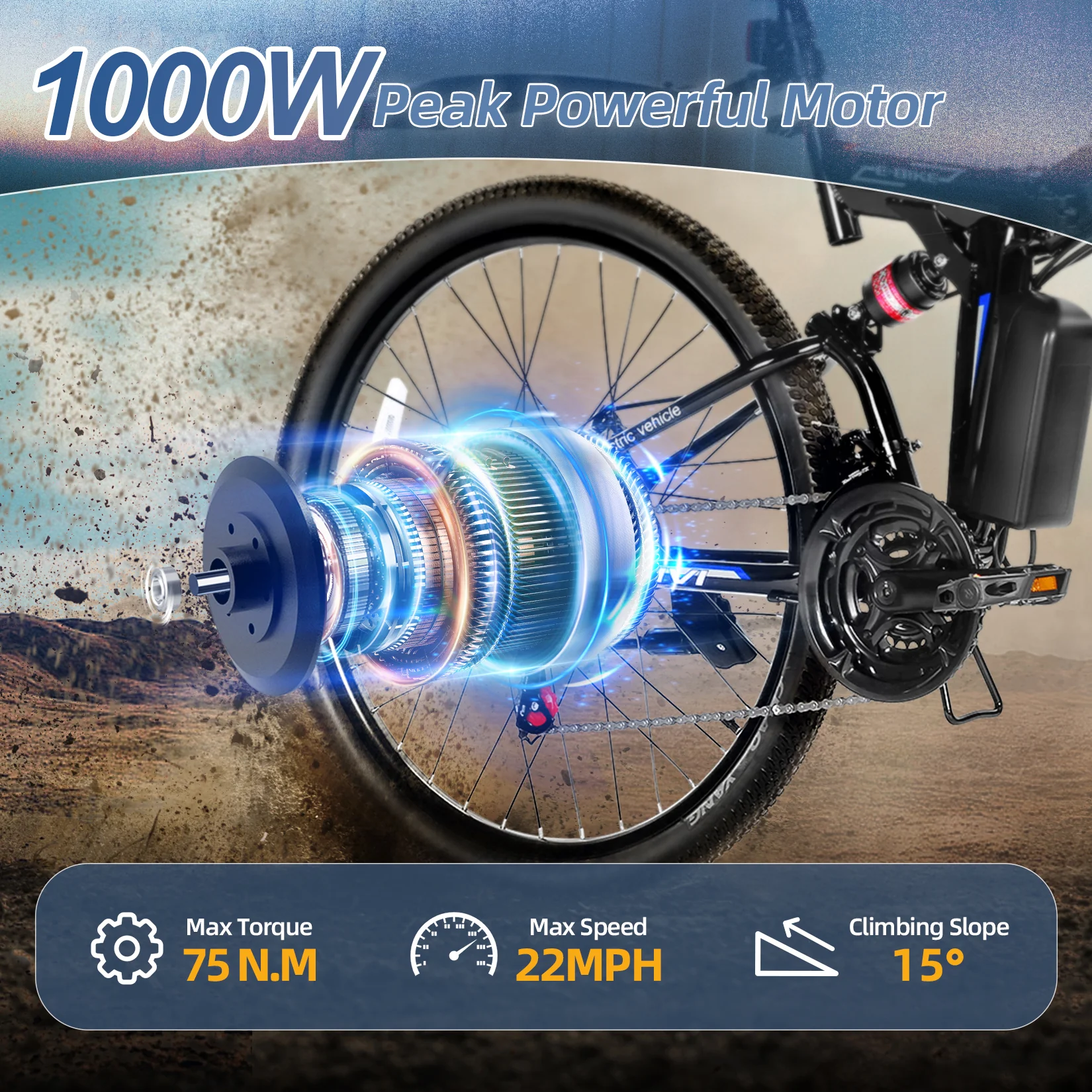 VIVI M026TGBUL Electric Bike Foldable Full Suspension Electric Mountain Bike SGS Certified to UL2849 4 VIVI M026TGBUL Electric Bike Foldable Full Suspension Electric Mountain Bike SGS Certified to UL2849