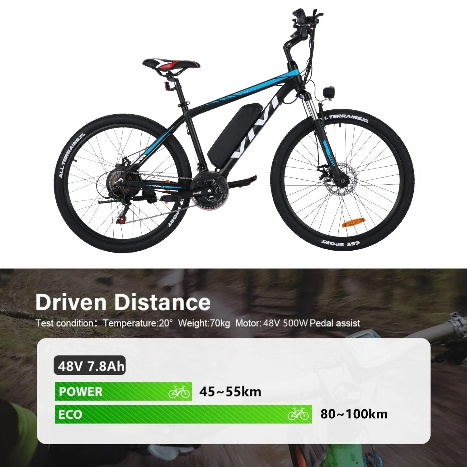 VIVI Electric Bike Battery For H6 Ebike 5 VIVI Electric Bike Battery For H6 Ebike
