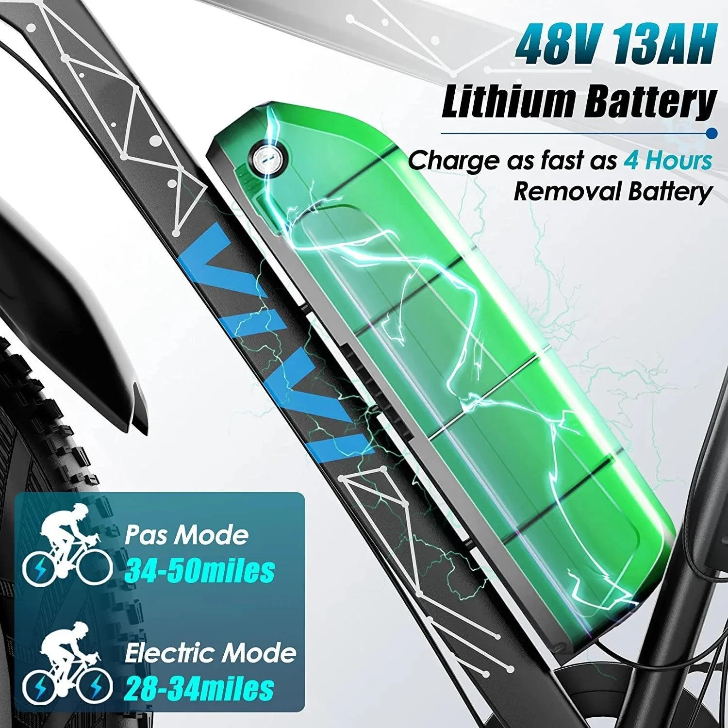 VIVI F26FUL Electric Bike Long Range Fat Tire Electric Bike SGS Certified to UL2849 10 VIVI F26FUL Electric Bike Long Range Fat Tire Electric Bike SGS Certified to UL2849
