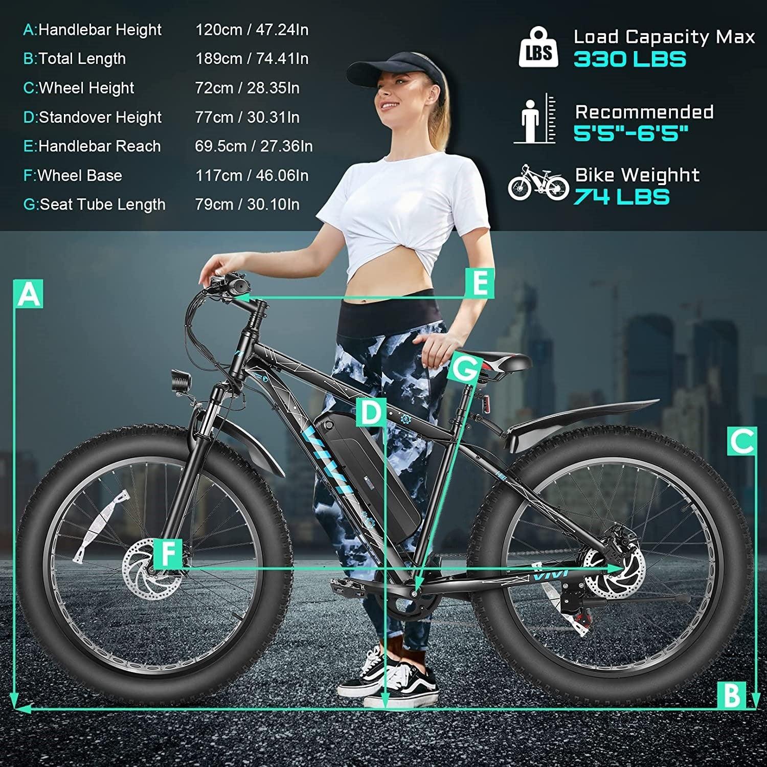 VIVI F26FUL Electric Bike Long Range Fat Tire Electric Bike SGS Certified to UL2849 17 VIVI F26FUL Electric Bike Long Range Fat Tire Electric Bike SGS Certified to UL2849