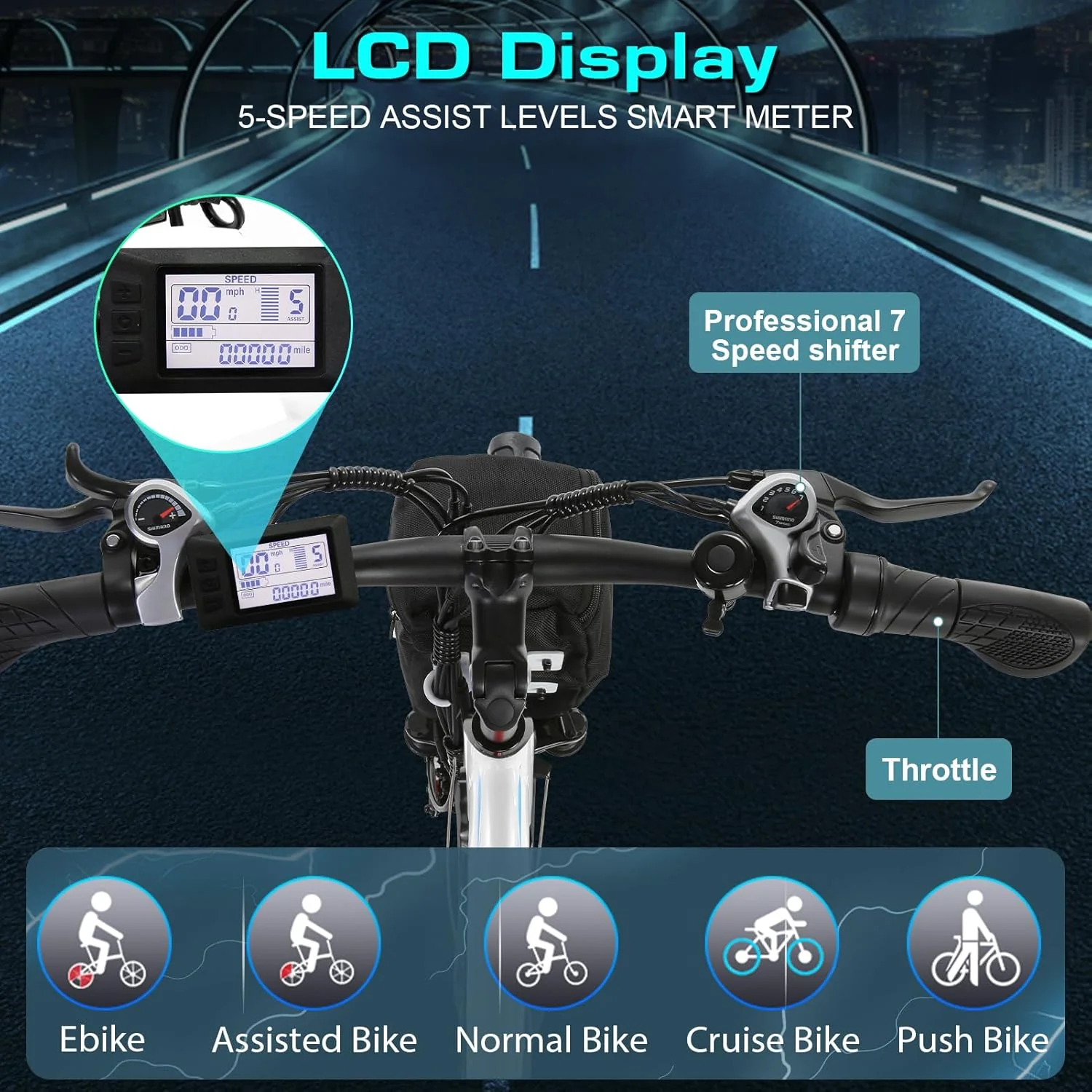 VIVI MT26GUL Electric Bike Rambler Electric Commuter Bike SGS Certified to UL2849 6 VIVI MT26GUL Electric Bike Rambler Electric Commuter Bike SGS Certified to UL2849