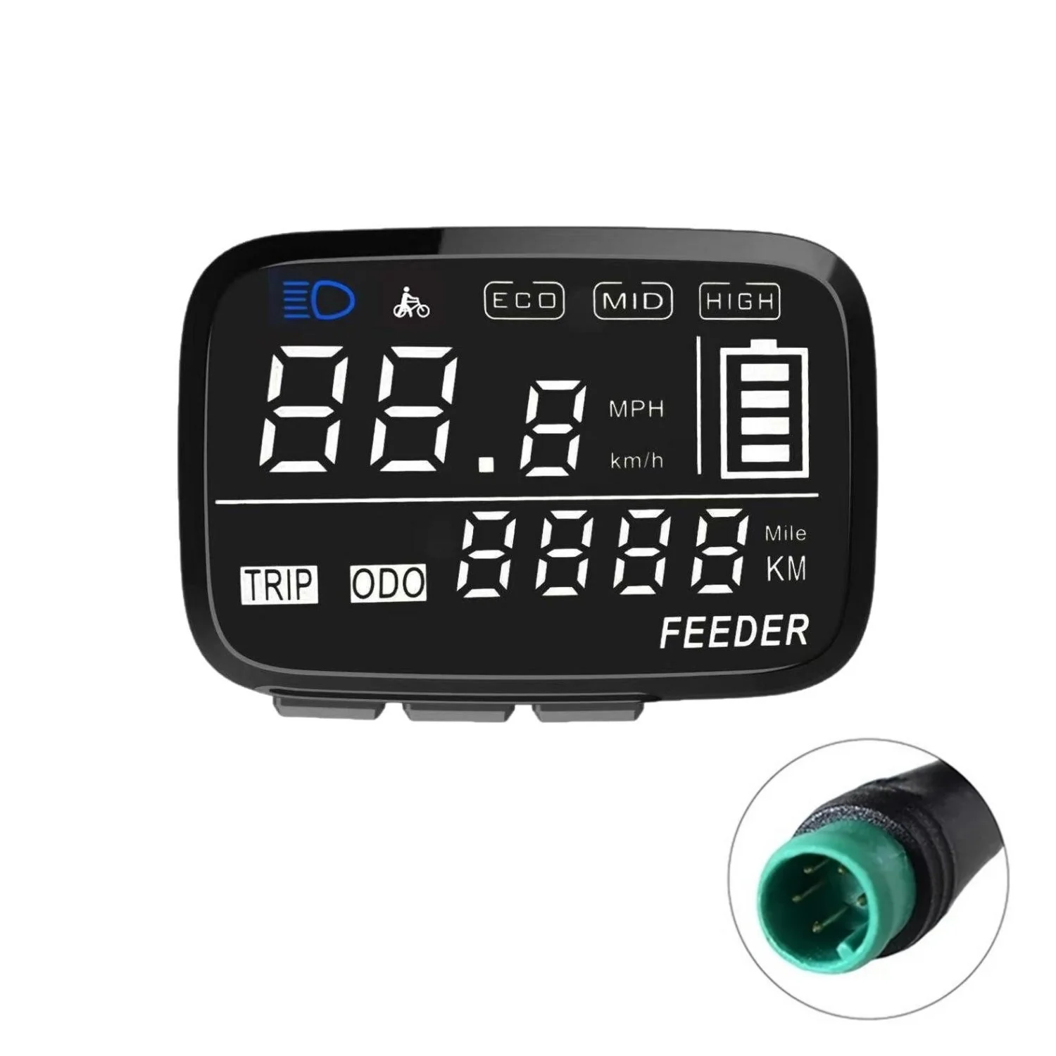 VIVI Electric Bike 48V 08N LCD Display Meters For Gopina Ebike