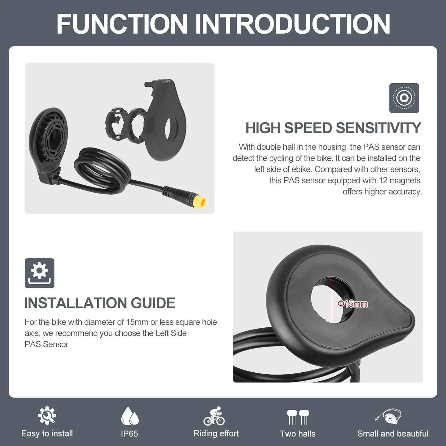 VIVI Electric Bike Speed and Cadence Sensors 6 VIVI Electric Bike Speed and Cadence Sensors
